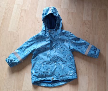 Regenjacke gefüttert, Grösse 80, blau