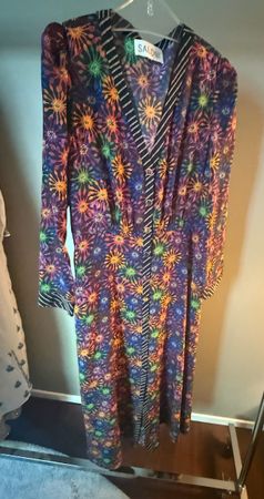 Saloni Long silk dress 42