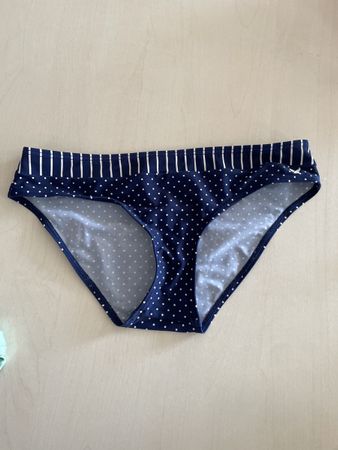 Marine Bikinihose Gr. 164 Punkte gestreift #Sommerhit