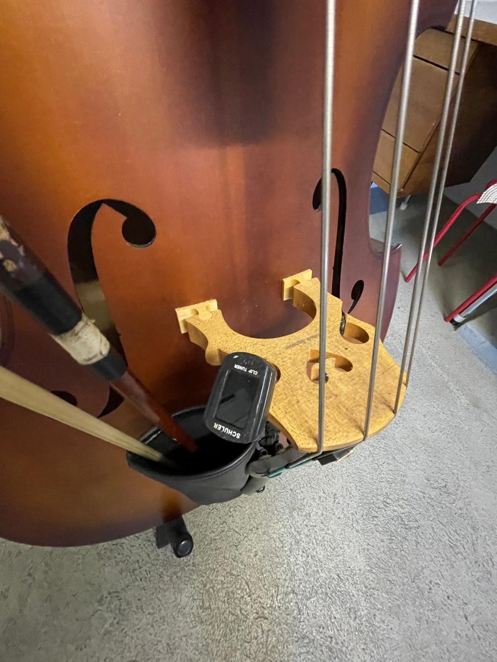 Musikinstrumente: Kontrabassgeige "3/4" aus massivem Holz – Gebraucht aus Nänikon von Taijundo 5