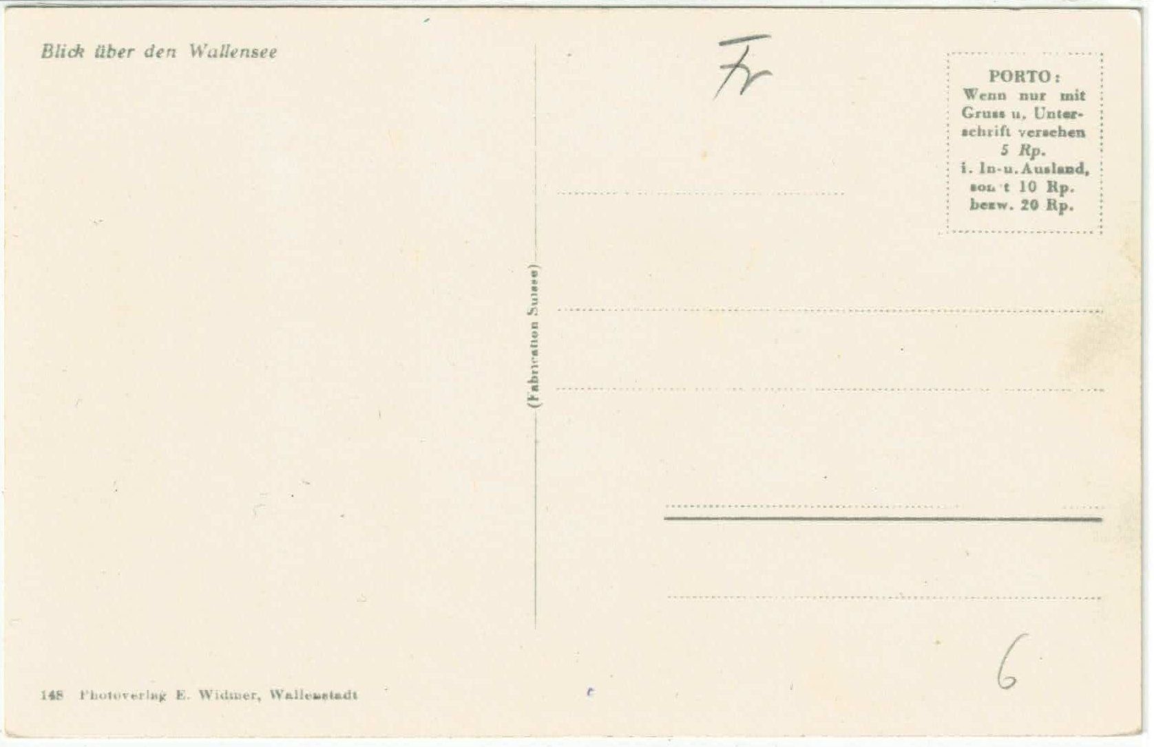 Cartoline postali: Blick über Walensee und Walenstadt – Usato da Ettingen venduto da Kartenplanet 1