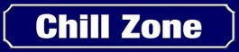 Blechschild-CHILL ZONE - blau - 46 X 10 CM