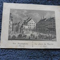 Basel,Marktplatz,1846,Litho,Mehly&Schabelitz,Weinfass,Leute