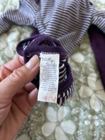 Lilano Set Wolle Seide gestreift Grösse 74 bis 92