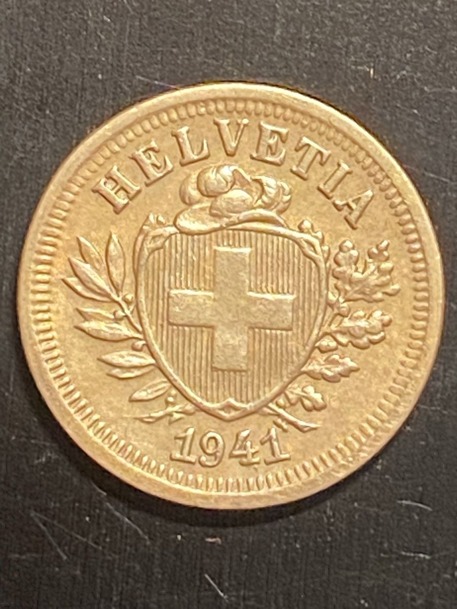 Alle Münzen: CH, 1 ct 1941 ct Bronze  – Gebraucht aus Corsier-sur-Vevey von Ginoarturo 1
