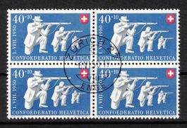 Pro Patria 1950 4er-Block B50 ʘ