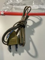 Stromkabel mit Stecker und Schalter, braun, guter Zustand