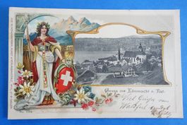KÜSSNACHT - HELVETIA - Prägekarte Litho - 1906