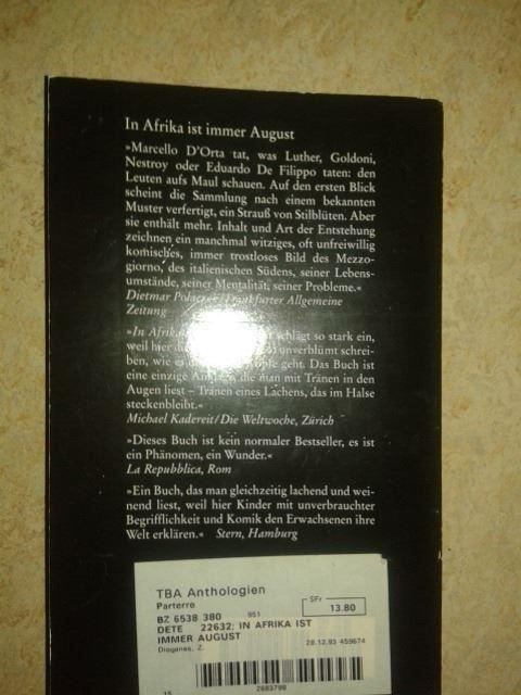 Libri: In Afrika ist immer August – Usato da Basel venduto da Alacant 1