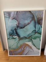 2 Marmor Effekt Bilder eingerahmt - Neu
