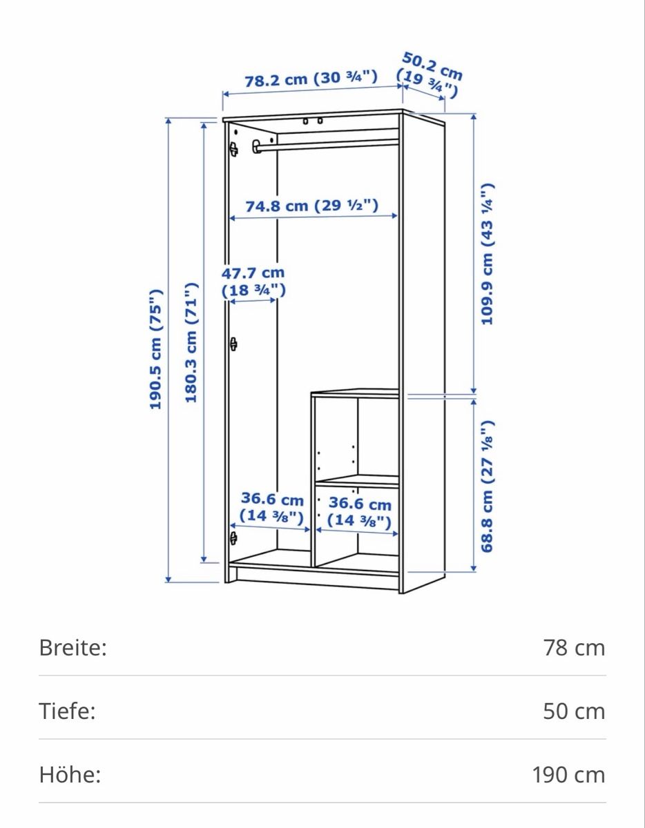 Armadi: IKEA Kleiderschrank BRIMNES – Usato da Esslingen venduto da MaximeNi 2