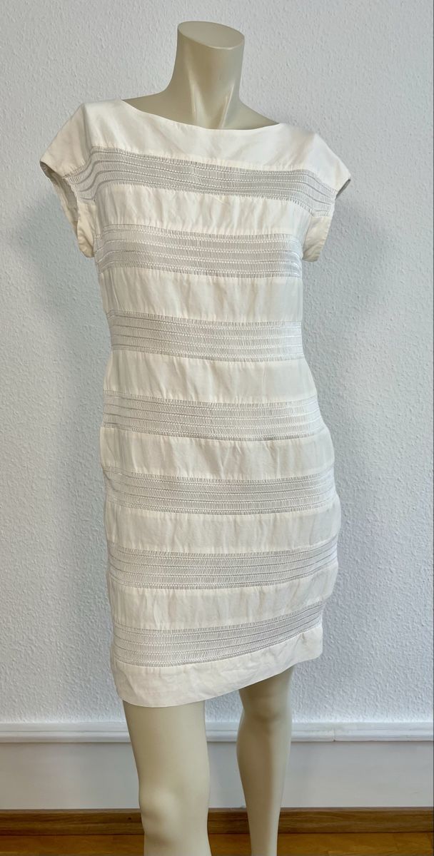 Escada Vestiti: Escada Kleid Weiss Grösse 36 Leinen/Seide – Usato da Basel venduto da Bettybooo