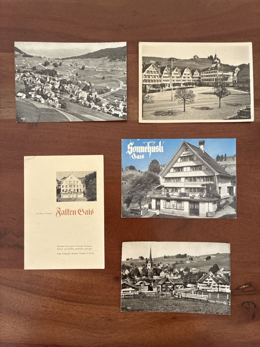 Cartoline postali: 10 Ansichtskarten Schweiz von Gais AP.  A – Usato da Oftringen venduto da Cla.vD.74 2