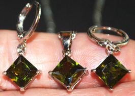 Schmuckset L-9910 – Halskette & Ohrringe mit Strass