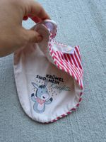 Lätzchen Babywelt Esel Motiv rot/weiss gestreift One Size