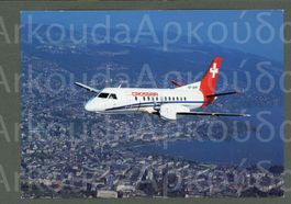 AK color Crossair ZH HB-AHM,Saab-Cityliner über ZCH ≈ 1990