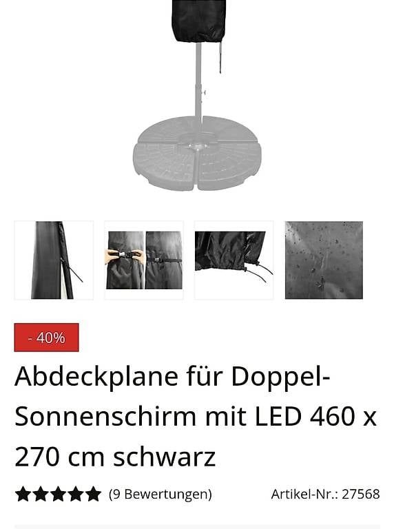 Ombrelloni: Sonnenschirm mit integrierter LED-Beleuchtung – Usato da Mumpf venduto da met_wj6t 2