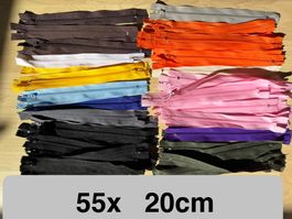 Reissverschlüsse   55 x 20 cm    TOP Angebot  lässige Farben