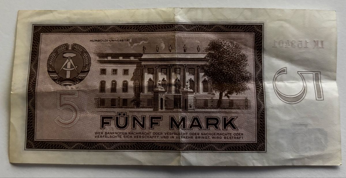 Banconote: Deutschland 5 Mark 1964 – Usato da Algetshausen venduto da Carrhard 1