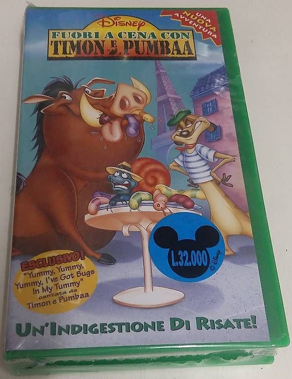 Tutti i VHS: VHS Disney Fuori a cena con Pumba e Timon  – Usato da Coldrerio venduto da diveklo