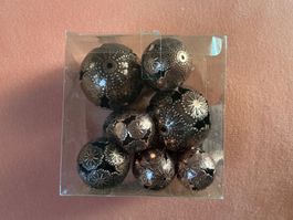 Dekoration Metallkugeln kupferfarbig 11 Stk untersch.Grössen