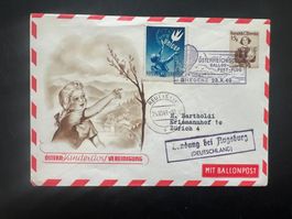 1949 3. Ballonpost A Reutte Bregenz Augsburg D        (G856)