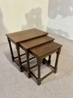 3er Set Satztische Massivholz Beistelltische Couchtische