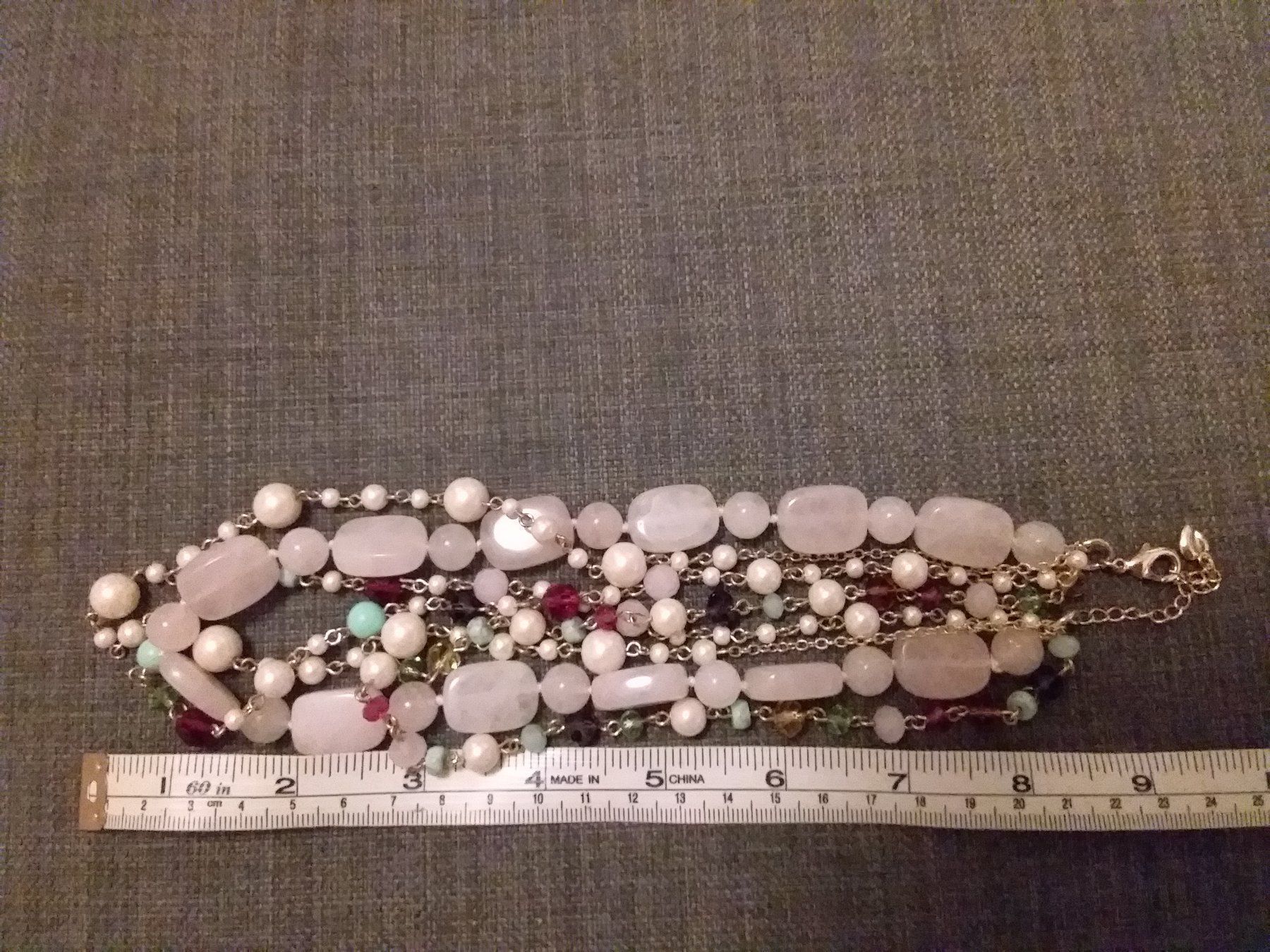 Catenine: Halskette aus Edelsteinen und Glasperlen – Nuovo (secondo la descrizione) da Zuerich venduto da SaTs-43 4