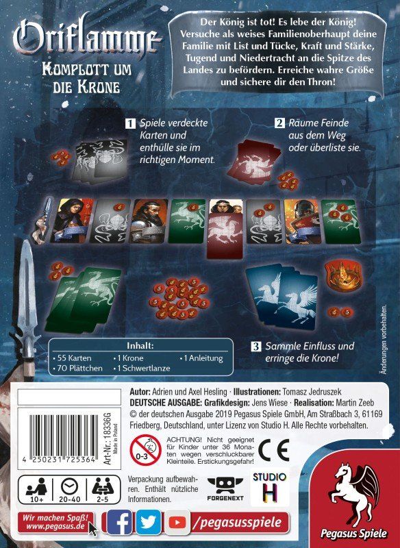 Pegasus Spiele Spiele: Spiel Oriflamme – Neu und originalverpackt aus Uster von Ludit 1