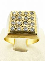 750/18 Karat Gold Ring mit 032 Ct Brillanten