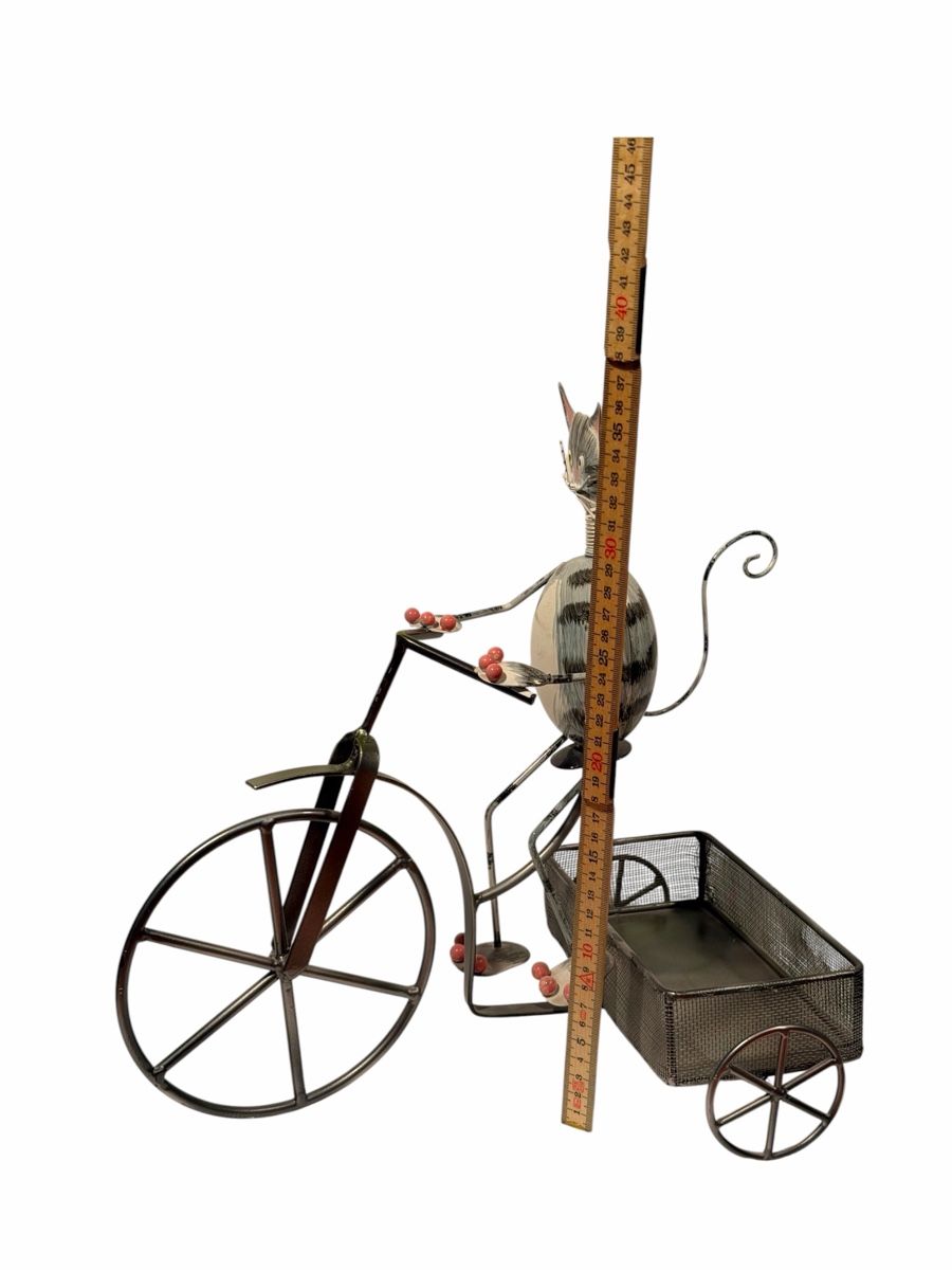 Tutte le decorazioni: Cat Bicycle Planter Metal Decoration Used – Usato da Lausanne venduto da artnouveau05 4