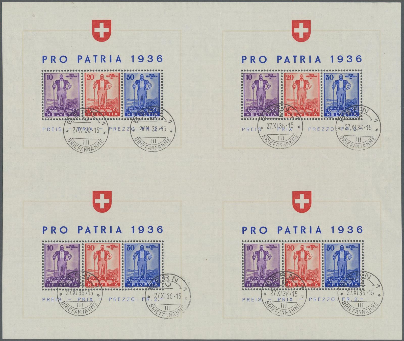 Tutti i francobolli: 1936 Patria Gross-Bogen W8a, sauber gestempelt – Nuovo (secondo la descrizione) da Nuglar venduto da Stamp88