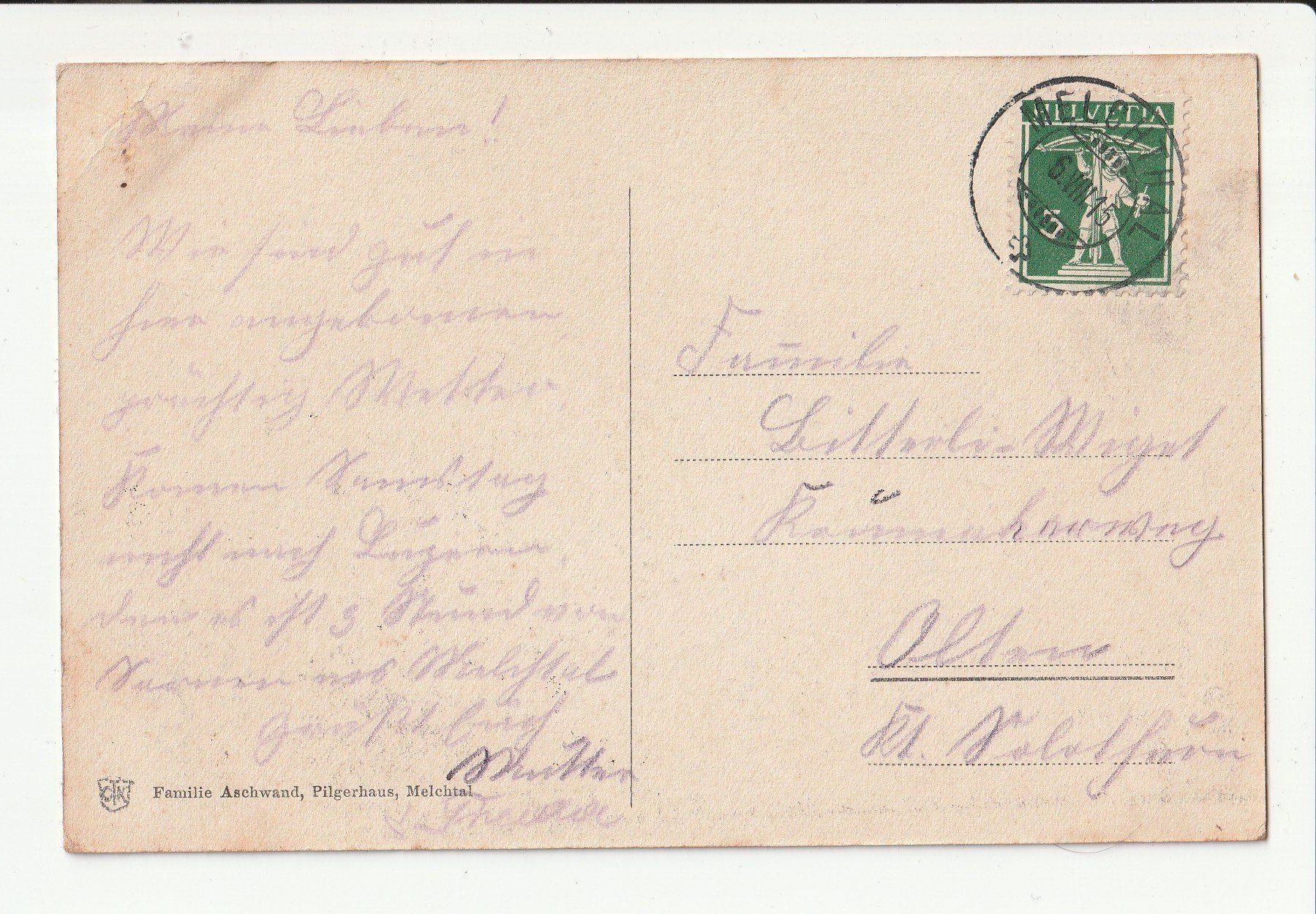 Cartoline postali: Pilgerhaus Melchtal Pilgerhaus Melchthal – Usato da Rheineck venduto da rhynegg 1