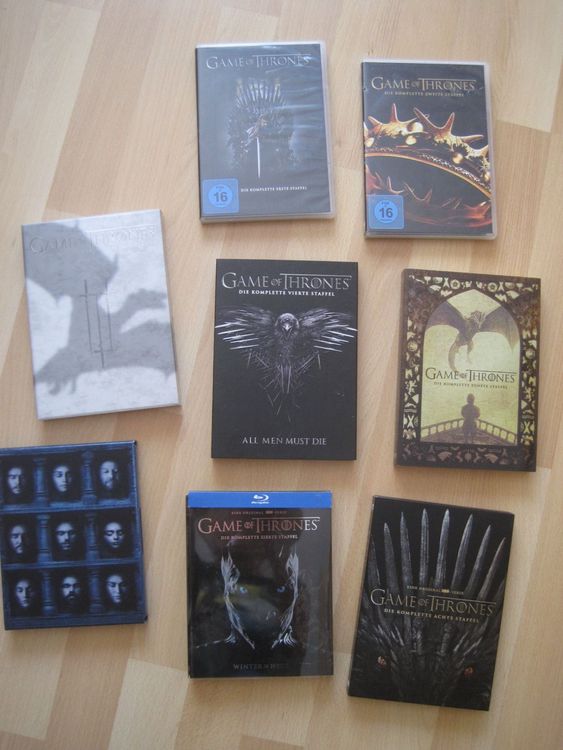 Game of Thrones 1 bis 8 alle Staffeln 6 DVD Boxen und 2 BluR Kaufen