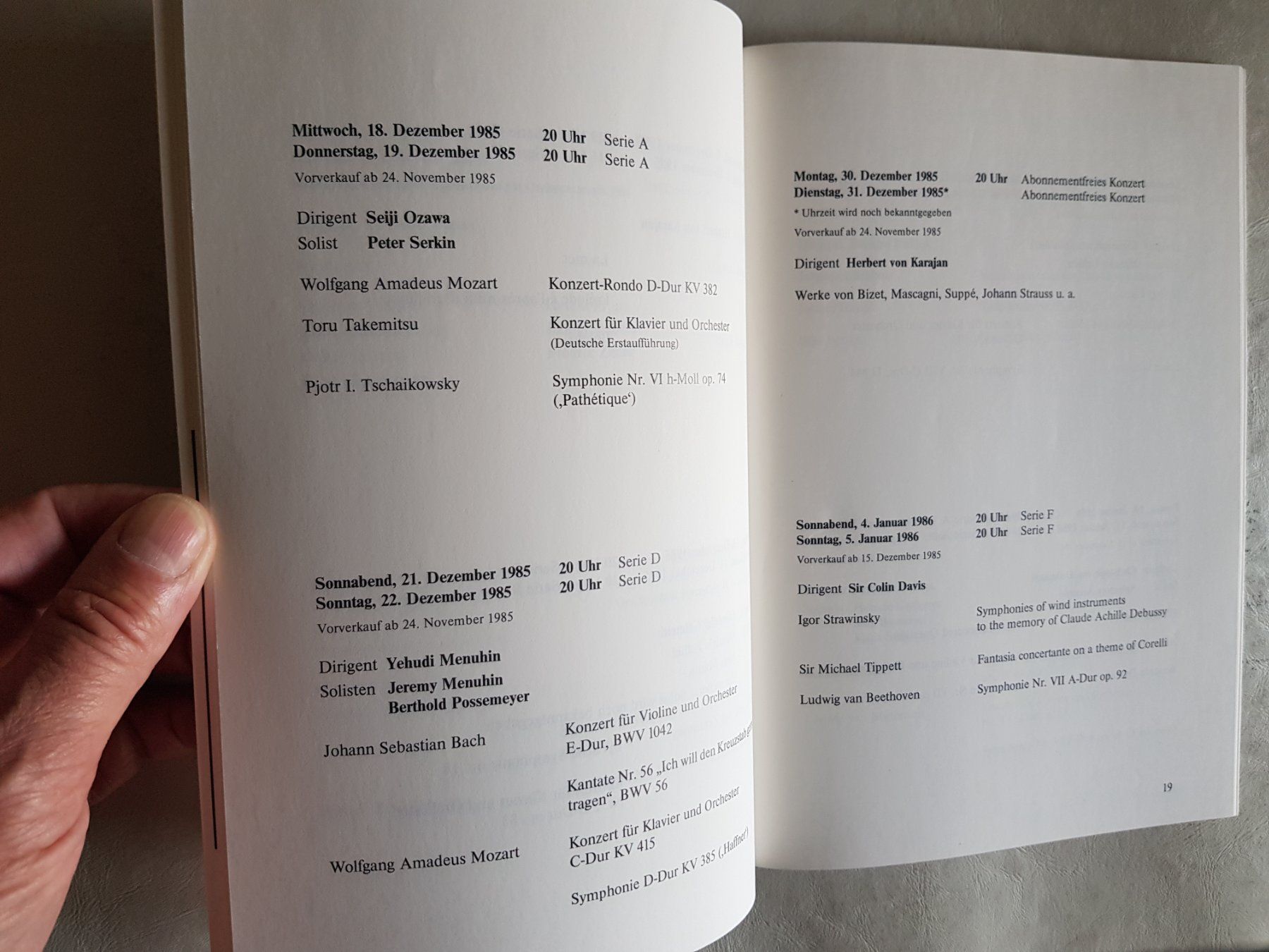 Libri: Programm Berliner Philharmonisches Orchester 1985/1986 – Usato da Walterswil BE venduto da Lonitti 4