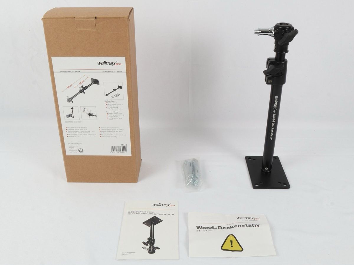 Treppiedi & Teste: Walimex Pro Deckenstativ 1644 34-54 cm Stativ Lampenstativ – Nuovo (secondo la descrizione) da Sennwald venduto da hosszidavid