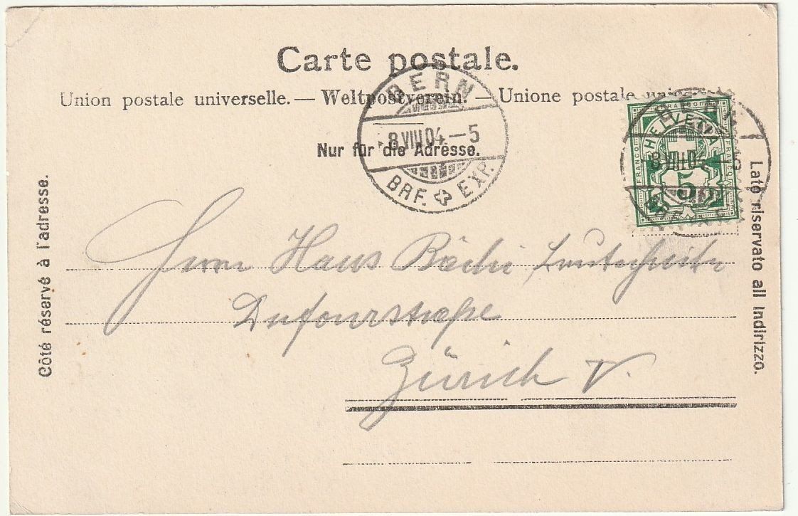 Ansichtskarten: AK Bern, Theater 1904 – Gebraucht aus Fislisbach von Zigzag12 1