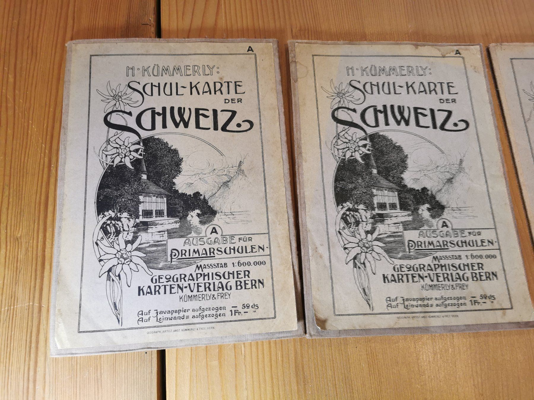 Cartine & Atlanti: Antike Schulkarten 4 Stück – Usato da Wynau venduto da Zebrafurz 1