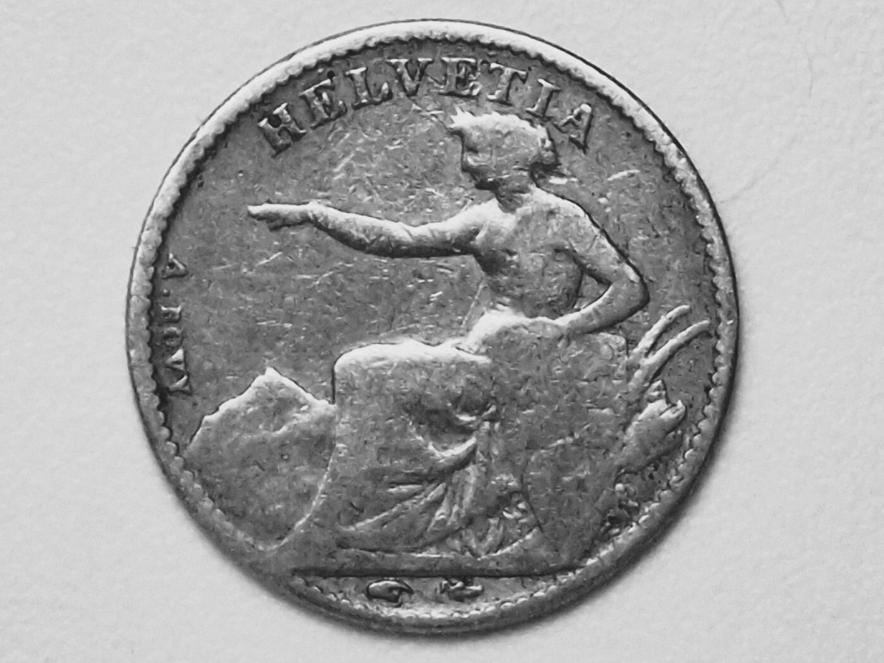 Tutti le monete: 1x 1/2 Fr. - 1851 - Silber/Argent 0.900 – Usato da Rüti ZH venduto da jpee 1