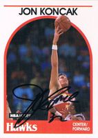 Jon Koncak Hawks Autogramm Hoops Trading card 6x9cm