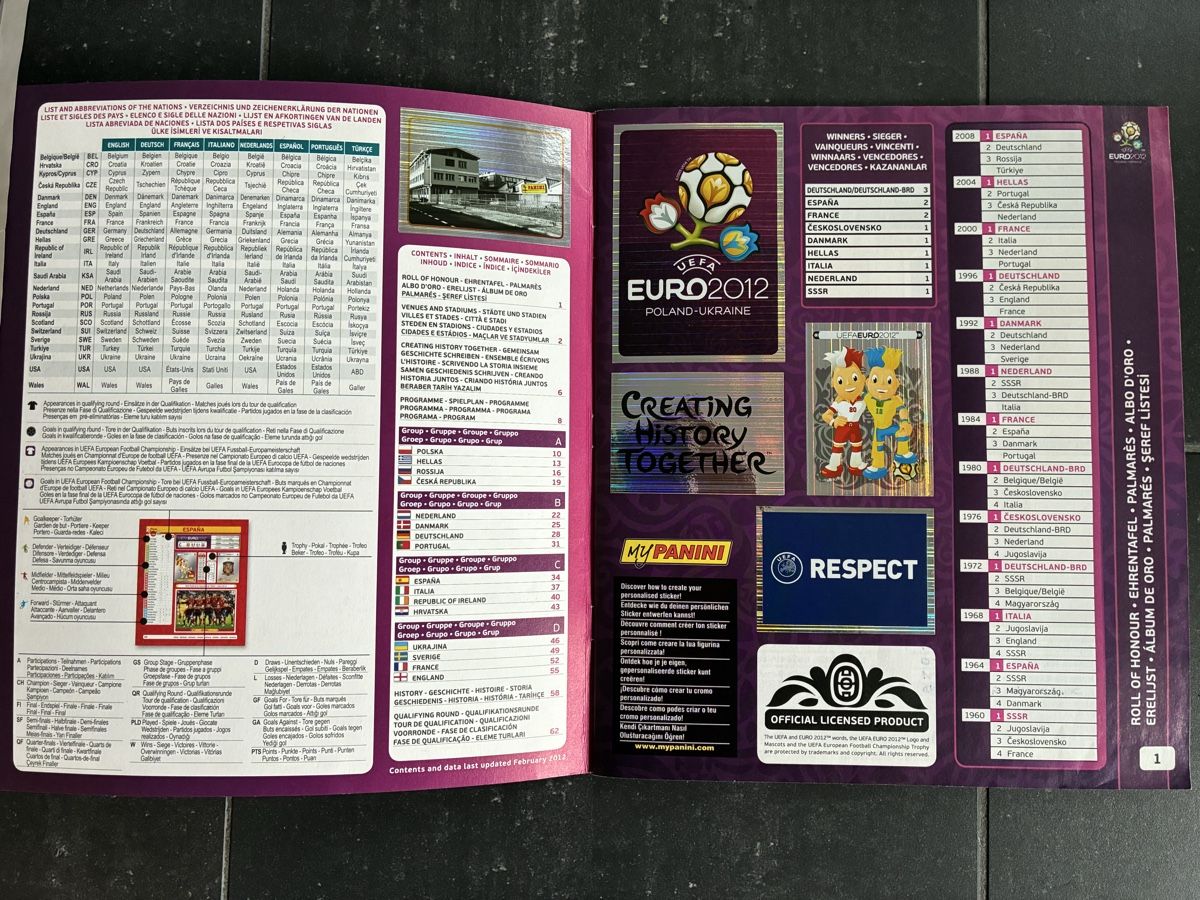 Panini Sammelbilder & Trading cards: Panini Album Euro 2012 – Gebraucht aus Seuzach von Toubey 2