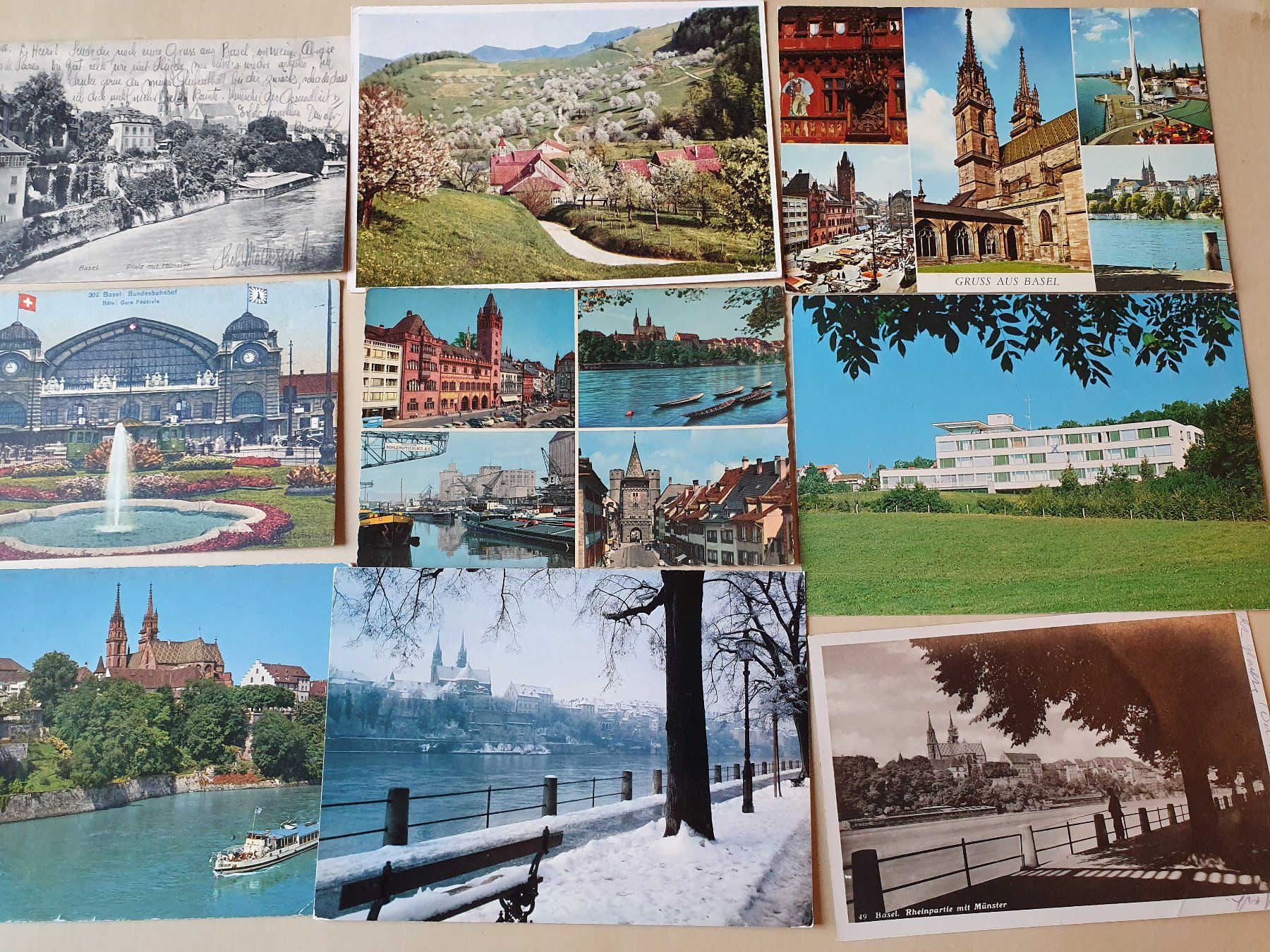 Ansichtskarten: 13 x Karten Basel ab 1906 – Gebraucht aus Stansstad von collectorsshop 1