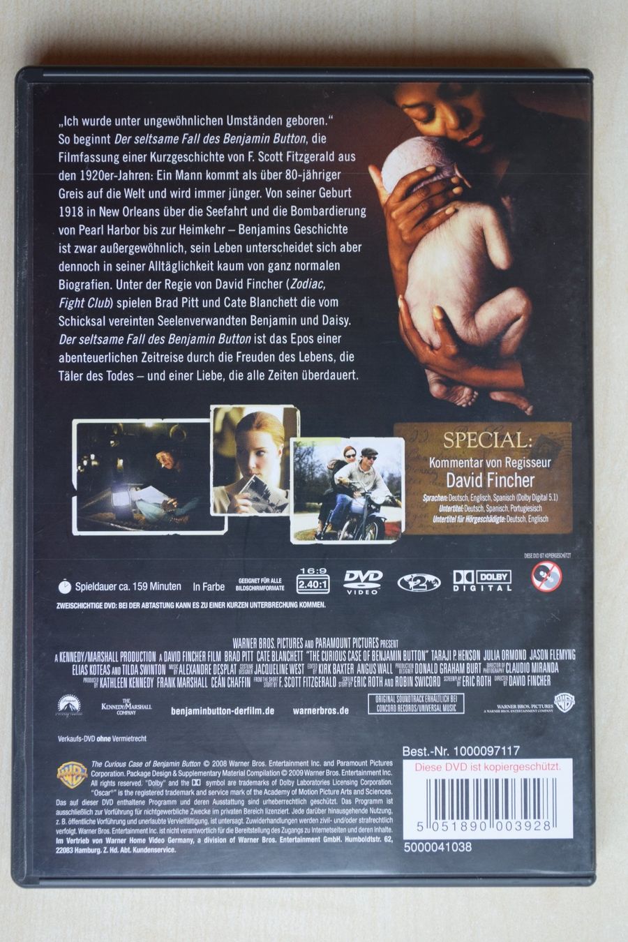 Tutti i DVDs: Der seltsame Fall des BENJAMIN BUTTON/DVD (100) – Usato da Reutigen venduto da DONDON55 1