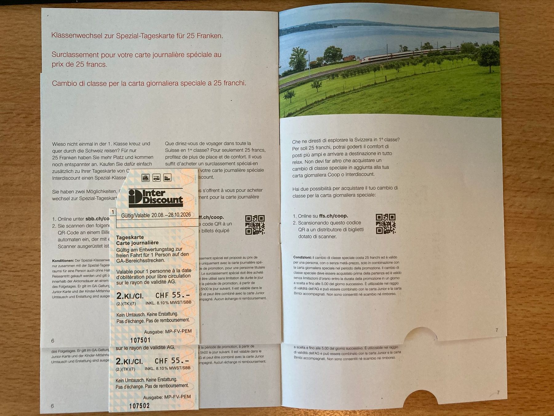 Billets: 2 Tageskarten SBB – Neuf avec emballage d'origine à Dielsdorf par Textron