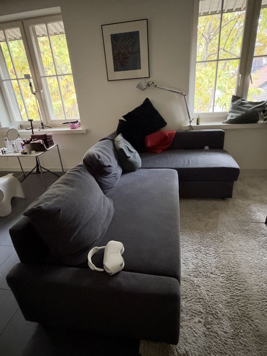 Ikea Divani: Dark Blue Grey L-Shaped Sleeping Sofa – Usato da Zürich venduto da Anastasiya_g 5