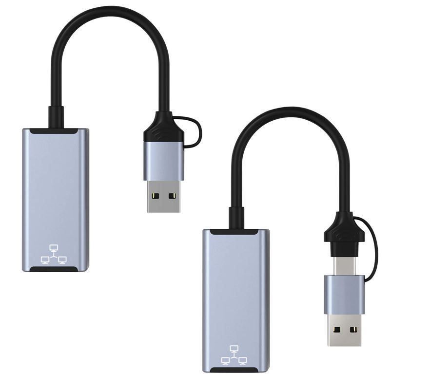 Laufwerke & Adapter: USB-C+USB3.0 / RJ45 Ethernet LAN Adapter – Neu und originalverpackt aus Niederglatt ZH von K1r7 3