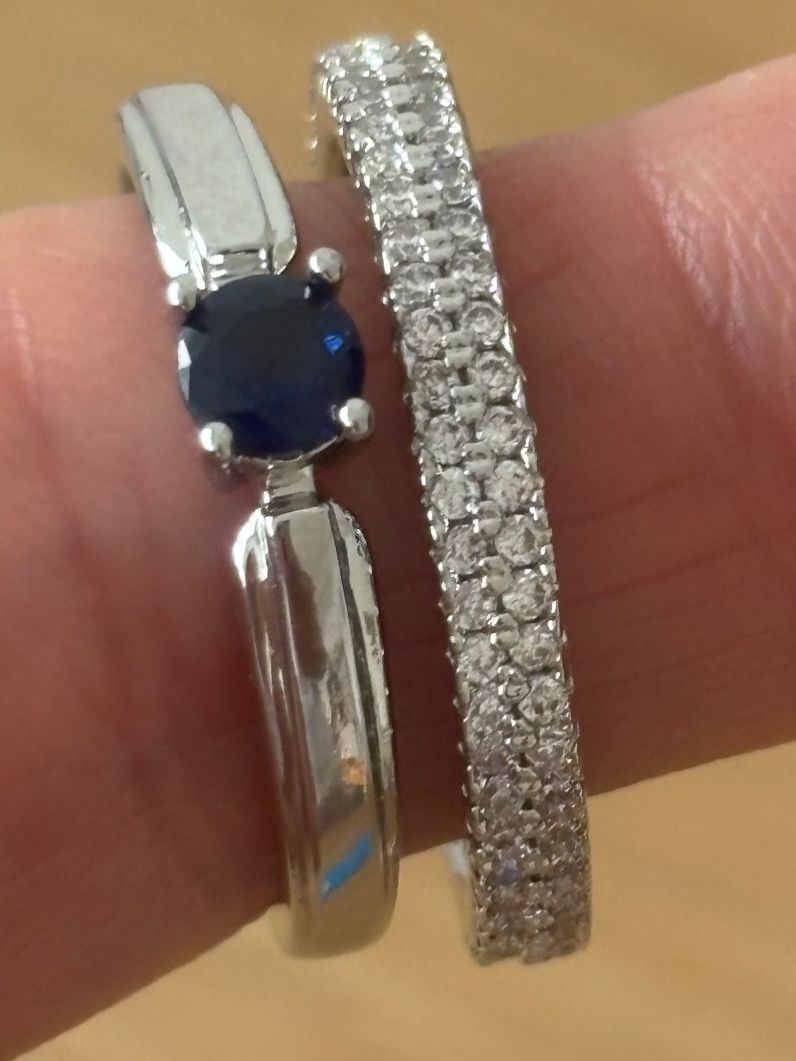 Anelli: Luxus Elegante Gr.19/9 Duo Ring Memoire Farbe : Silber – Nuovo (secondo la descrizione) da Biel-Bienne venduto da Roserosse13 3