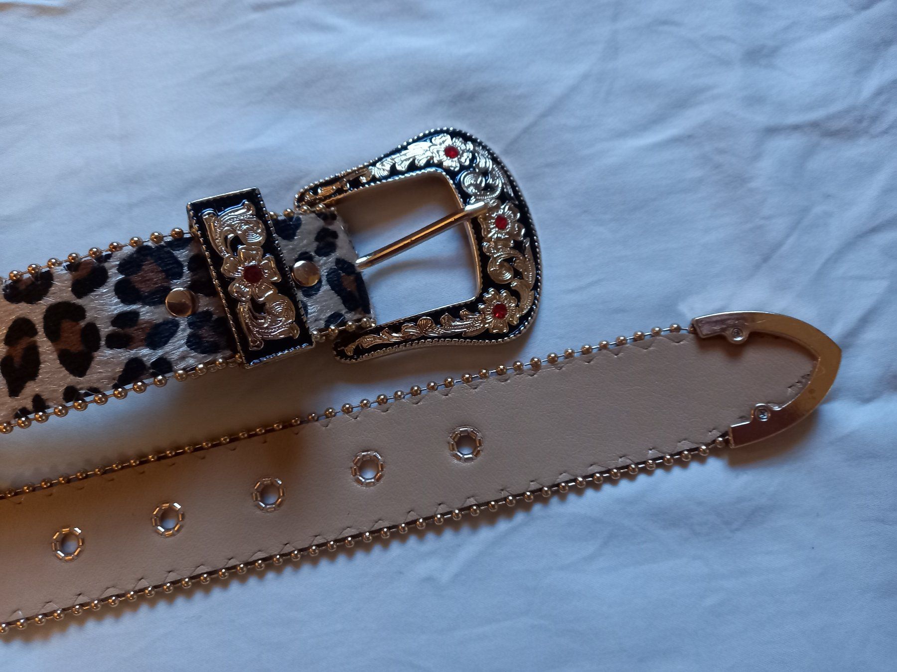 Gürtel: Leopardengürtel mit Strasssteinen im Vintage-Stil mit golden – Neu und originalverpackt aus Lausanne von FASHION-WORLD-SHOP 6