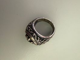 925 Silber Ring – Massiv – Vintage / Gothic / Fleur-de-Lis