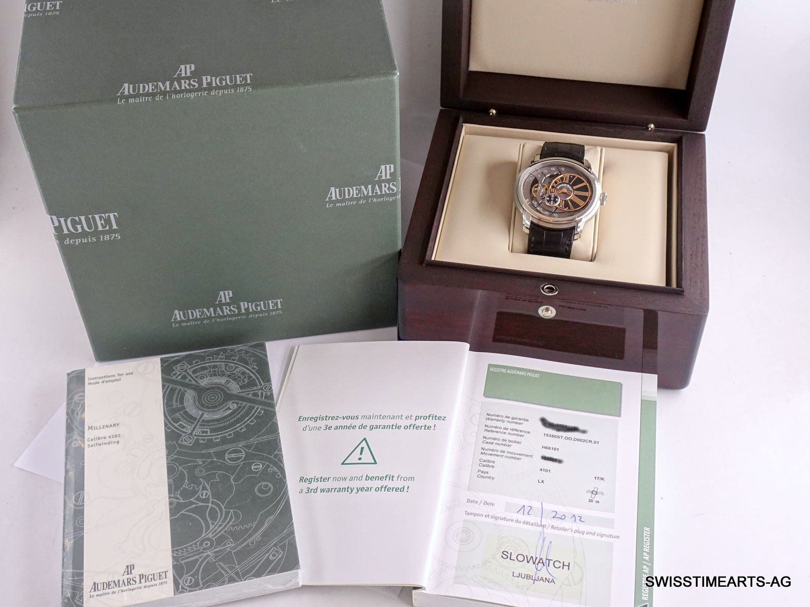 Audemars Piguet Orologi: AUDEMARS PIGUET MILLENARY 4101 REF. 15350ST AUTOMATIK 2012 – Usato da Zürich venduto da SWISSTIMEARTS-AG 9